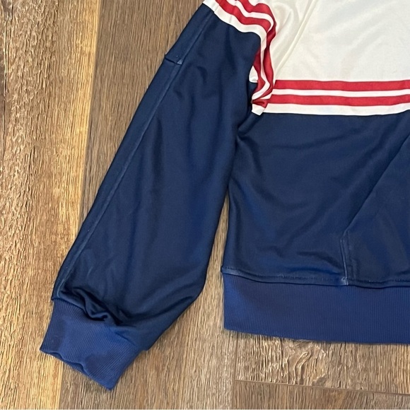 Y2K Nautical ANCHOR Half Zip Hoodie Jacket Pullover Cropped Women's XL Oversized - Picture 5 of 16